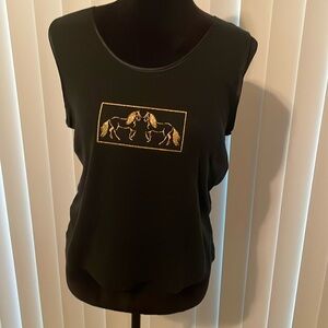 Black and Gold Tank Top